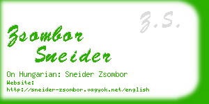 zsombor sneider business card